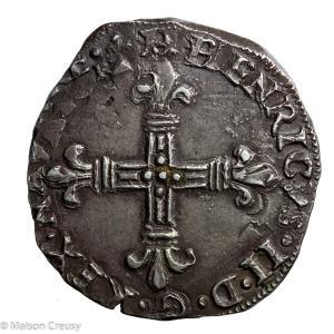 Navarre Henri II 1/4 d’ecu 1586