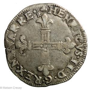 Navarre Henri III quart d’écu 1587