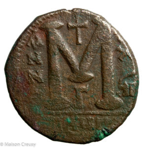 Justinien I follis frappé à Antioche