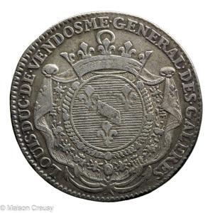 Louis XV AR jeton 1702 Louis de Vendôme général des galères