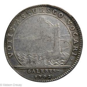 Louis XV AR jeton 1702 Louis de Vendôme général des galères