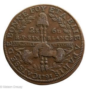 2 sols 6 deniers de Montagny 1791