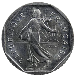 Vème République 2 Francs Essai 1978 Nickel