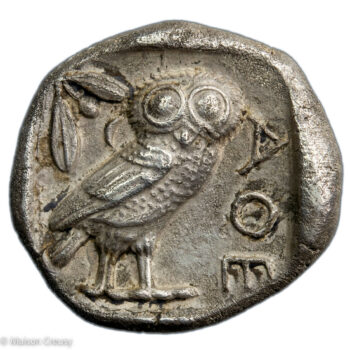 Athènes tetradrachme metal corrodé