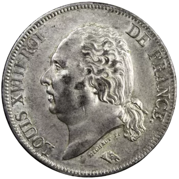 Louis XVIII 5 francs 1824 Toulouse