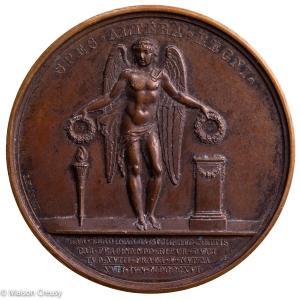 Louis XVIII AE medal for the wedding of the Duc and Duchess of Berry