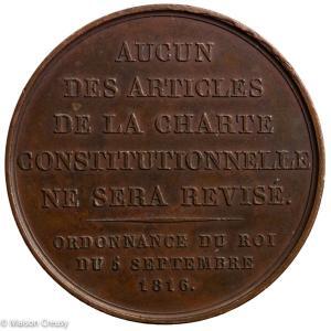 Louis XVIII AE medal confirmation charte 1814 by BARRE