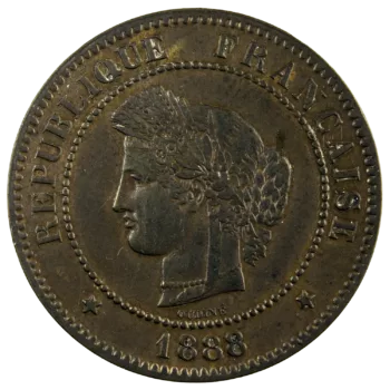 III République 5 centimes Ceres 1888 Paris