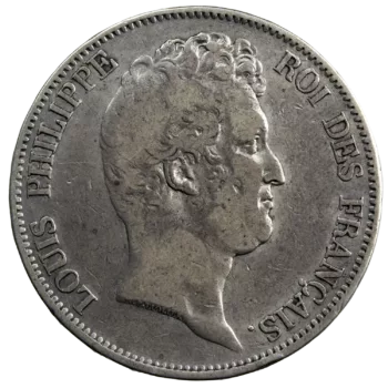 Louis Philippe 5 francs 1830 Paris sans le I tranche en relief