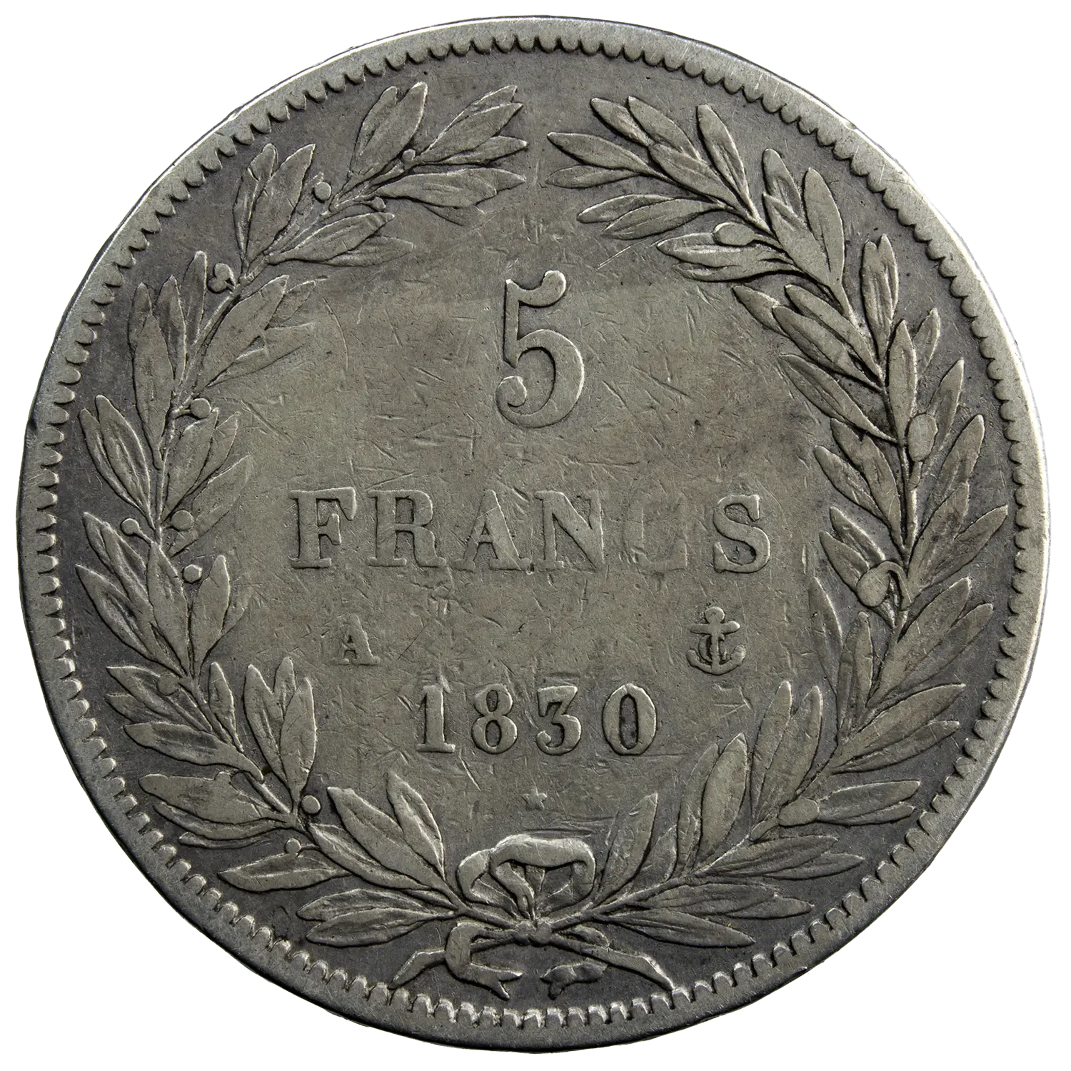 Louis Philippe 5 francs without I 1830 Paris