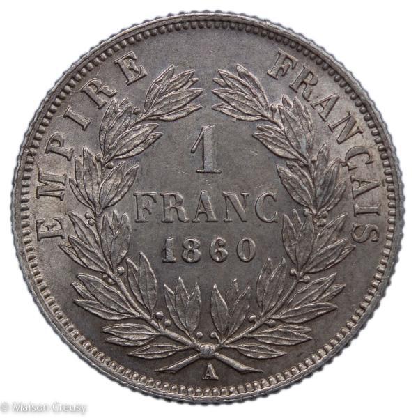 Napoleon III 1 Franc 1860 Paris