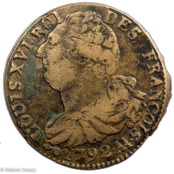 Constitution AE 2 sols 1792 AA