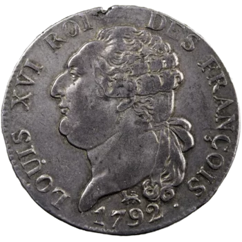 Constitution demi écu de 3 livres 1792 Paris