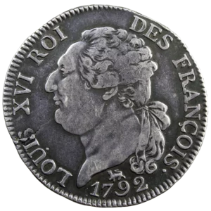 Constitution demi écu de 3 livres 1792 Paris