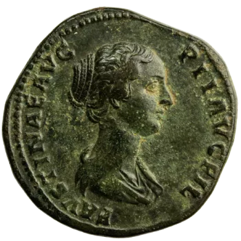 Faustine jeune sesterce frappé à Rome