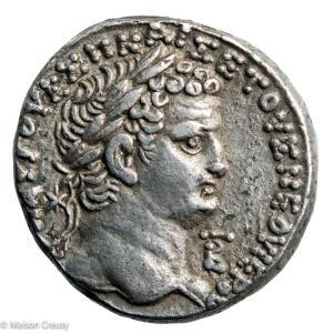 Vespasien et Titus tetradrachme Antioche