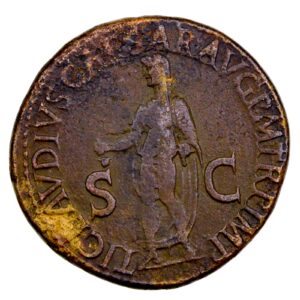 Antonia dupondius frappé en 42 sous Claude