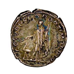 Trajan AR denarius reverse Arabia