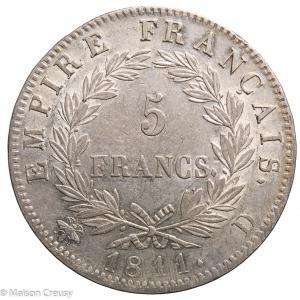 Napoléon I 5 francs 1811 Lyon