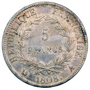 Napoleon I 5 francs 1808 Paris