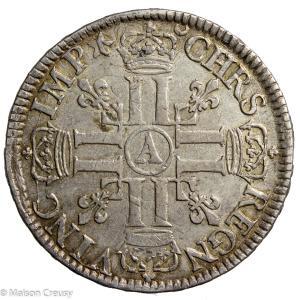 Louis XIV écu aux 8L 1691 Paris réformation