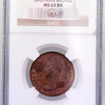 Henri V 2 francs 1833 essai NGC MS63 BN