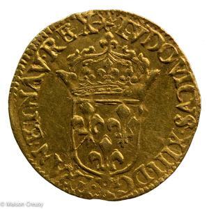 Louis XIII demi écu d'or 1633 Amiens