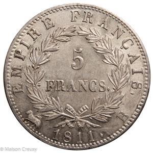 Napoleon I 5 francs 1811 Rouen