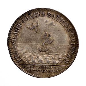 Louis XIV AR Jeton 1708 chambre et procureur des comptes