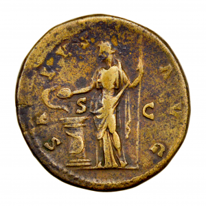 Antoninus Pius AE Sestertius reverse SALVS