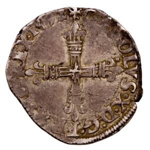 Charles X 1/4 écu 1592 Nantes