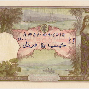 Nouvelle Calédonie – Djibouti 500 type 1927 SPECIMEN