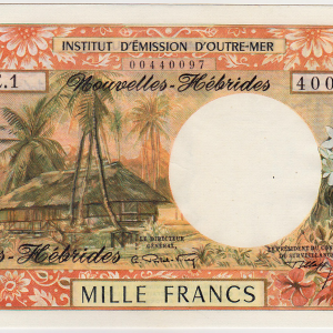 New Hebrides Condominium 1000 francs type 1970