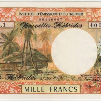 Nouvelles Hebrides 1000 francs type 1970