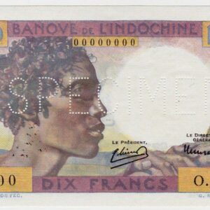 Djibouti 10 francs type 1946 SPECIMEN