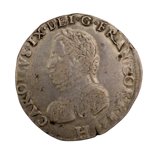 Charles IX teston 1575 La Rochelle