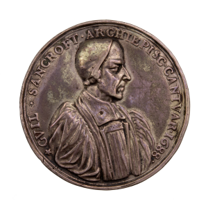 Cast silver medal Archbishop Sancroft and the Seven Bishops 1688