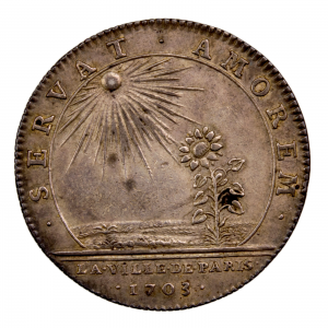Louis XIV AR jeton 1703 Prevot des marchands Charles Boucher d’Orsai