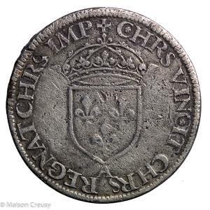 Henri II Teston au moulin frappé à Paris