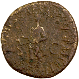 Antonia dupondius frappé à Rome en 41-42