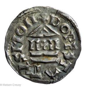Lothaire I As Emperor AR Denier Dorestadt mint