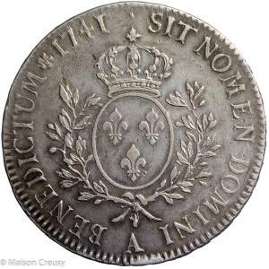 Louis XV écu au bandeau 1741 Paris