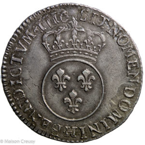 Louis XV Demi Ecu Vertugadin 1716 La Rochelle réformation