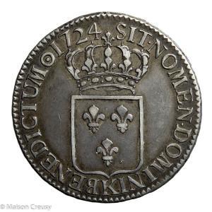 Louis XV Ecu de France 1724 Bordeaux