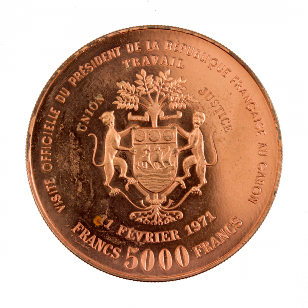 Gabon 5000 francs Pompidou Essai 1971