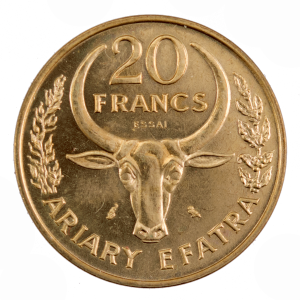 Madagascar 20 francs 1970 essai