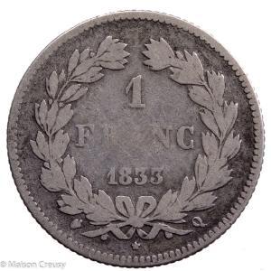 Louis Philippe AR franc 1833 Q