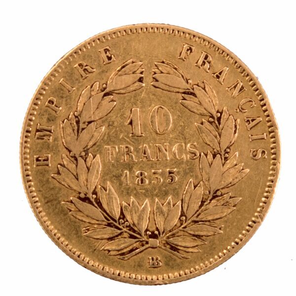 Napoleon III 10 francs 1855 Strasbourg
