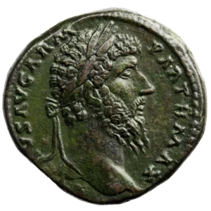 Lucius Verus sesterce frappé à Rome en 167