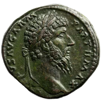 Lucius Verus sesterce frappé à Rome en 167